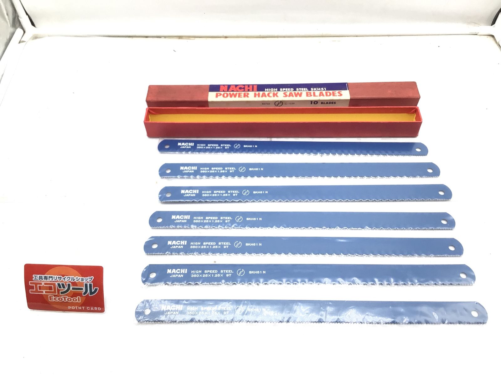 品 〇NACHI|ナチ ハックソー|マシンソー用ブレード7枚入り SKH51 350mm×幅25×厚1.25|山数9T ITSZUEJ95C12 エコツール笠寺店 M02