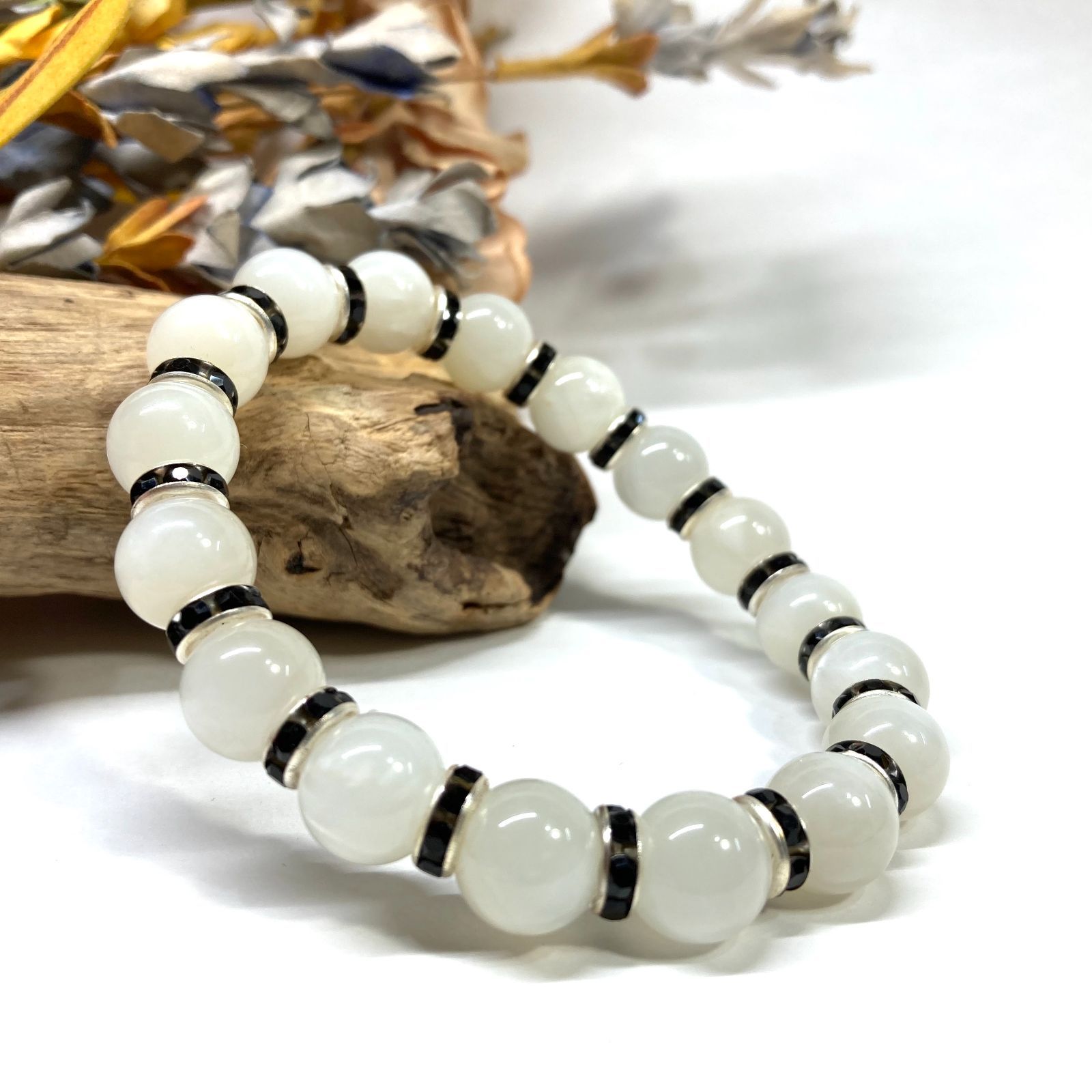 チベット　お守りブレスレット チベット輪廻編み方✨ゴビ目石ブレスレット✨お守り✨ チベット輪廻