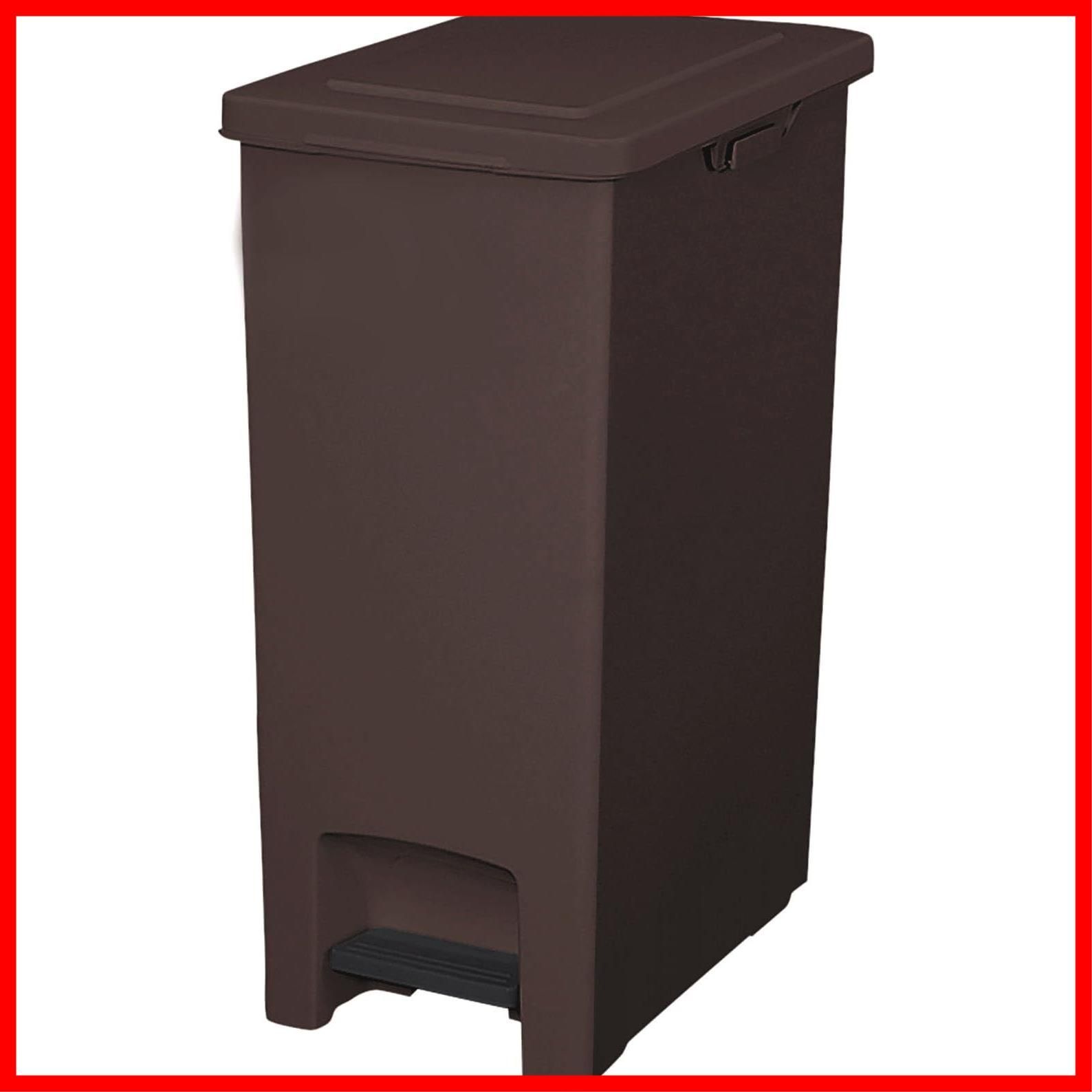 アスベル フタ付きゴミ箱 エバンペダル45SD 軽いペダル 45L ダークブラウン 衛生的 A6324