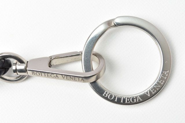 新品ボッテガヴェネタ キーリング/ネックストラップ ブラック