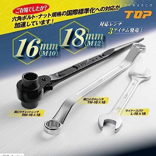 在庫処分】トップ工業 (TOP) 両口ラチェットレンチ シノ付 21x24