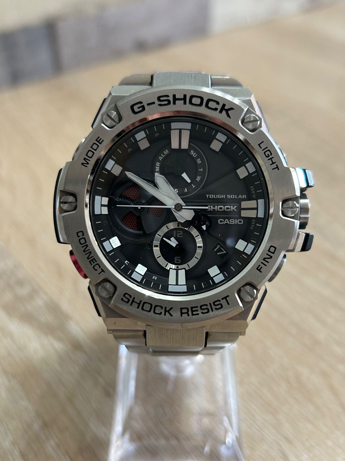 稼働品 カシオ G-SHOCK ソーラー腕時計ステンレス GST-B100D