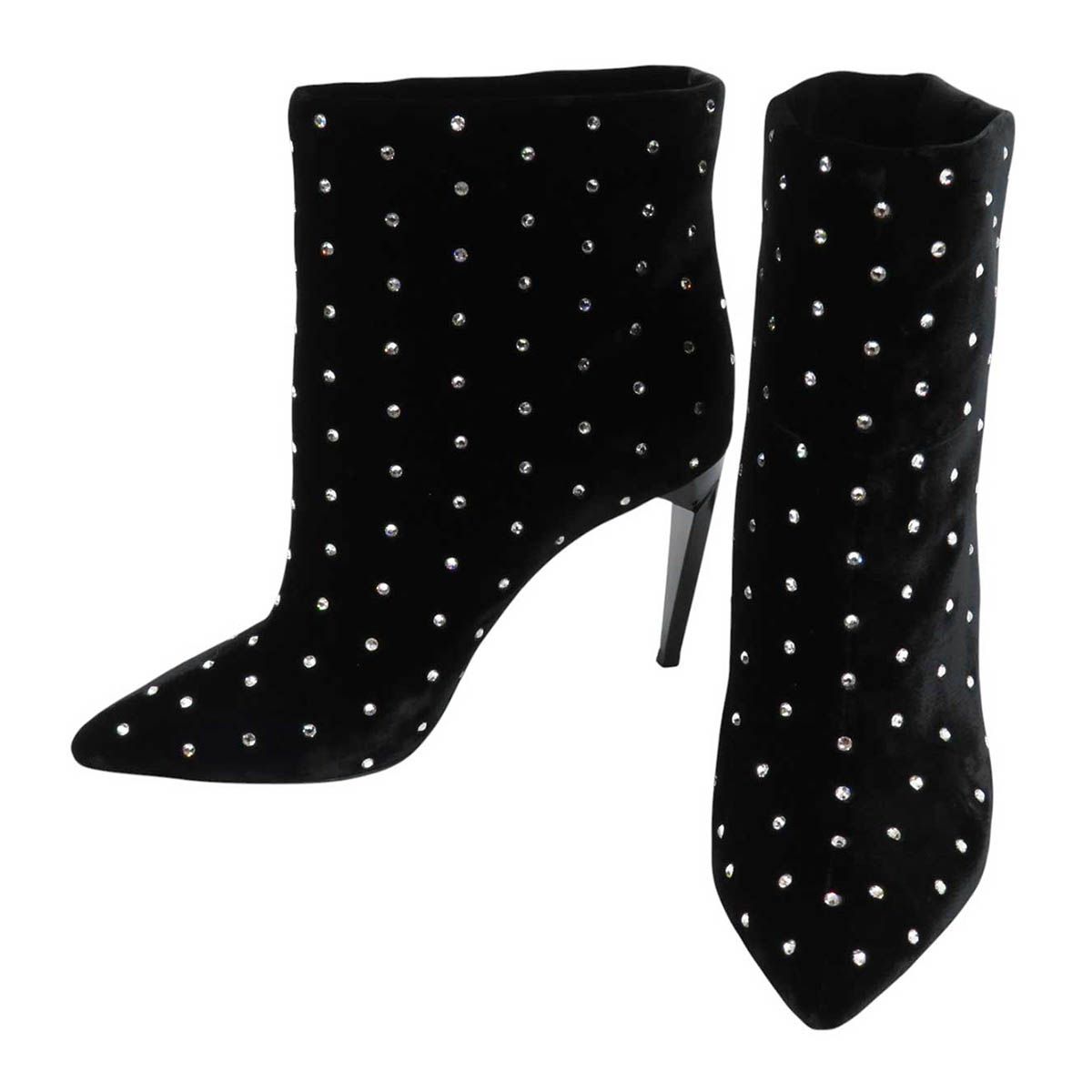 サンローラン パリ ベロア ショートブーツ レディース ブラック SAINT LAURENT PARIS アパレル 小物