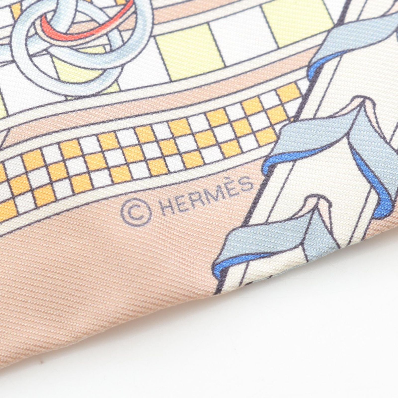 エルメス HERMES スカーフ ツイリー BRIDES ET GRIS GRIS シルク