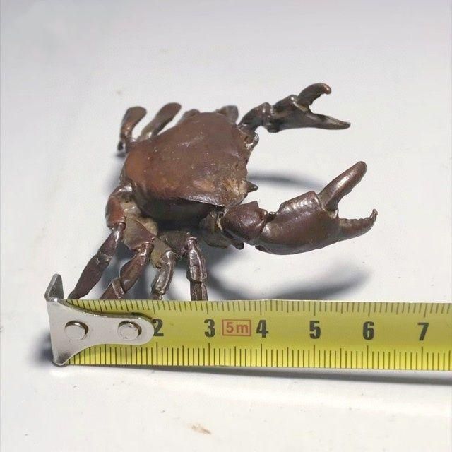 銅製　カニの置物　生花・茶・香道具 銅 細工 茶道具 香道具 蓋置 置物 カニ 銅製 - メルカリ