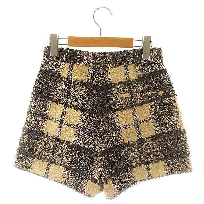 シェリエ sheller ツイードチェックラップキュロット パンツ ショート