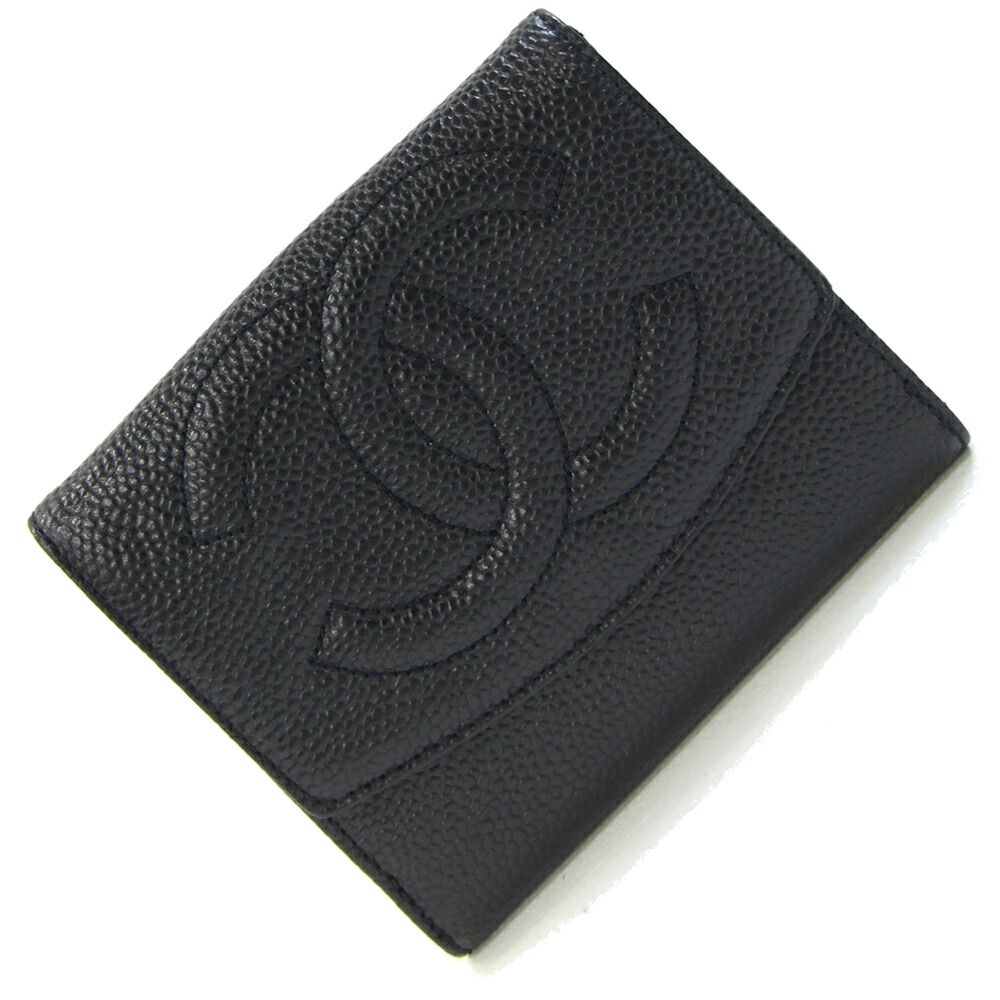 CHANEL 財布 シャネル Wホック財布 キャビアスキン A01427 - メルカリ