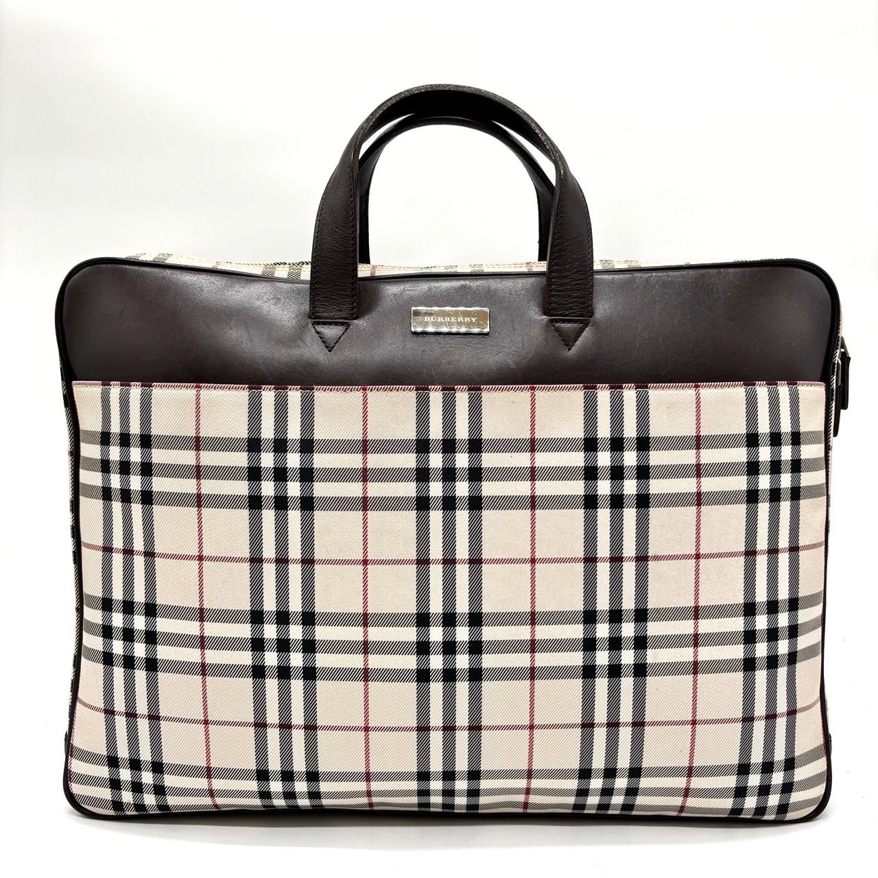 Burberry A4収納可 ブリーフケース ビジネスバッグ ノバチェック BURBERRY BLACK LABEL バーバリーブラックレーベル ビジネス