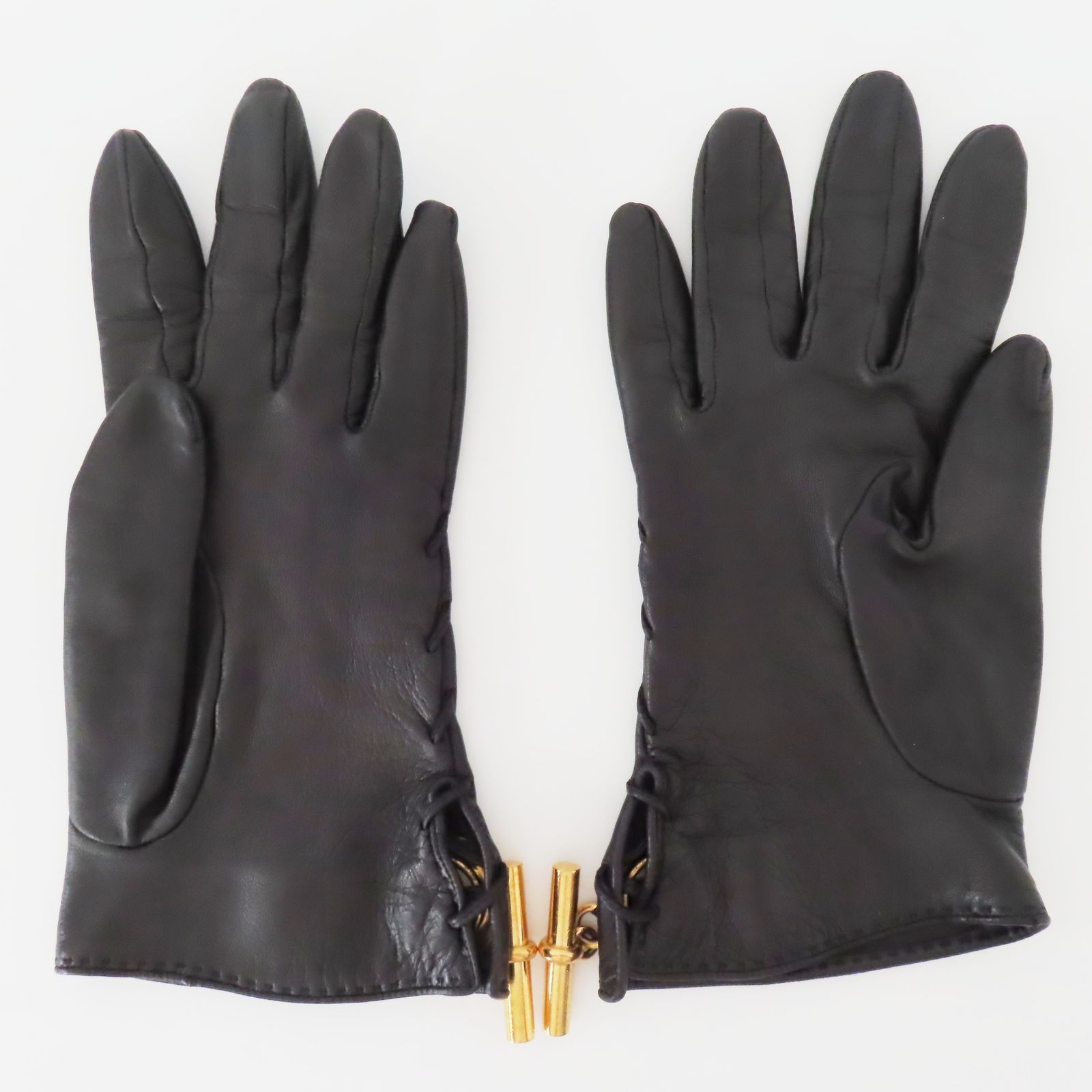 M10 HERMES エルメス シェーヌダンクル レザ― グローブ 手袋 7