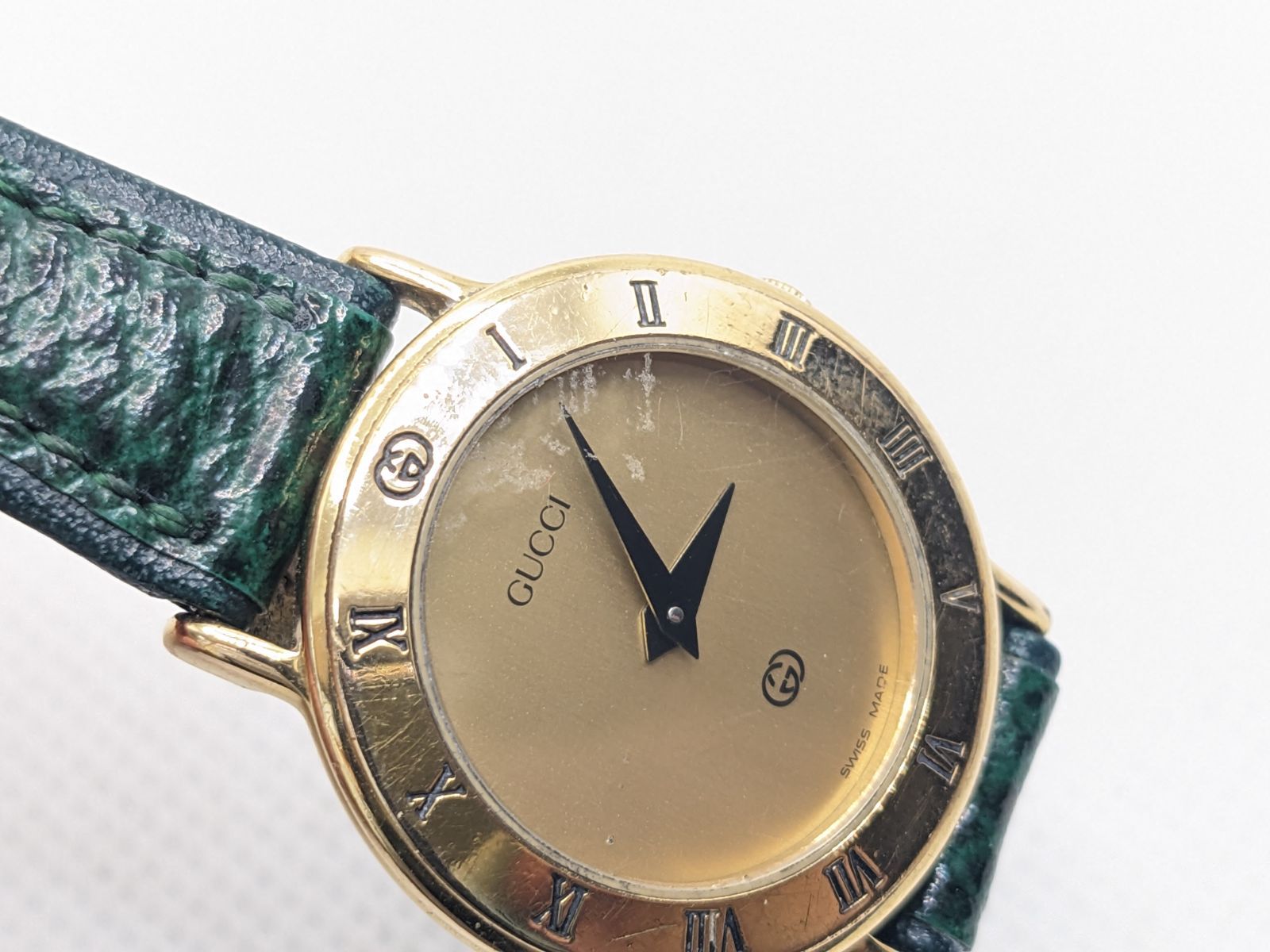 動作品】 電池交換済み GUCCI グッチ 3000L クオーツ 腕時計