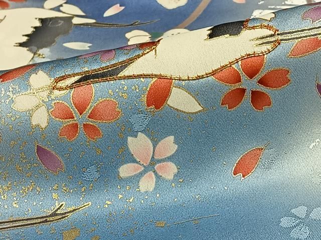 振袖2点セット　駒刺繍　飛鶴吉祥草花松文　暈し染め　金彩 振袖フルセット 駒刺繍 飛鶴吉祥草花松文 暈し染め 金彩 （豪華