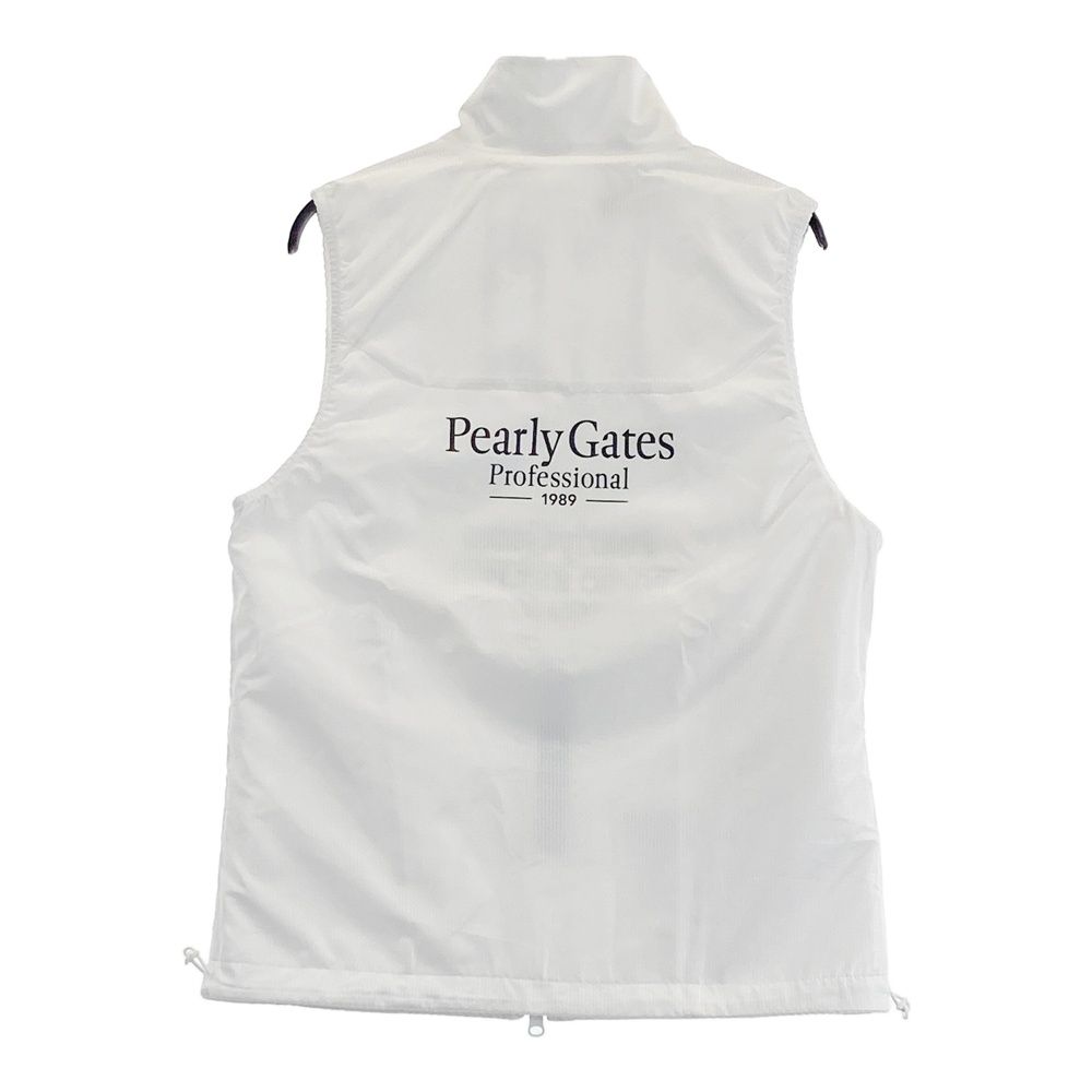 サイズ：0 PEARLY GATES パーリーゲイツ 2024年モデル リバーシブル ジップベスト  ホワイト系 [240101486301] ゴルフウェア レディース ストスト サイズ：0 PEARLY GATES パーリーゲイツ 2024年モデル