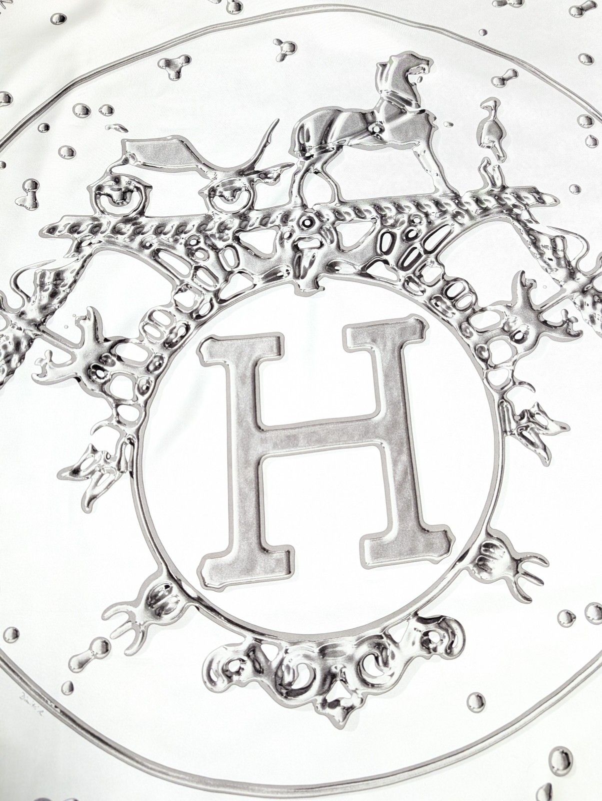 極美品 HERMES エルメス VIF ARGENT 銀の雫 カレ 90 100