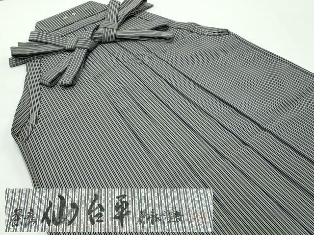 平和屋着物 上 男性 馬乗り袴 鳥居良 茶喜仙台平 茶喜謹製 縞 CZAA3790s5