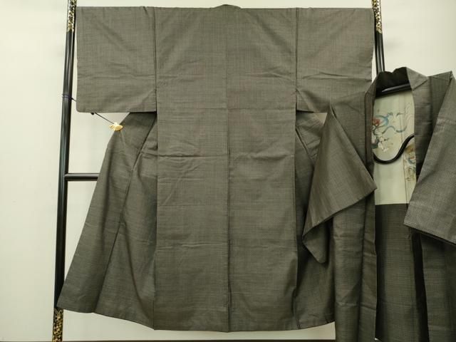 平和屋着物男性　本場大島紬　アンサンブル　格子　正絹　逸品　DAAM2272fe