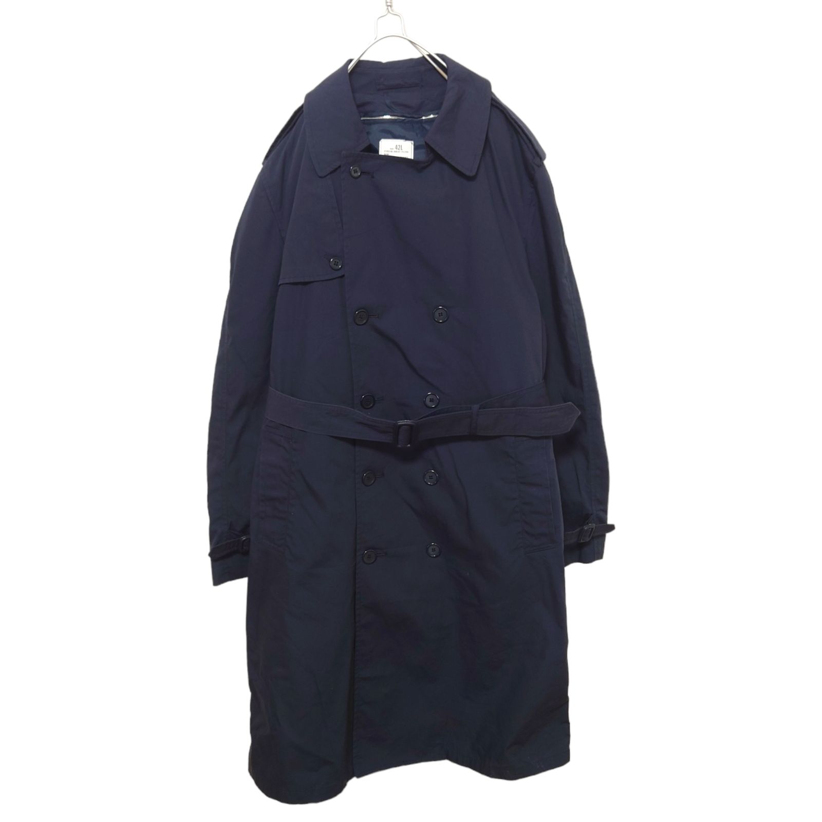 ヴィヴィアンウエストウッドマン 裏地オーブ総柄 トレンチコート ネイビー S ヴィヴィアンウエストウッドマン 裏地オーブ総柄 トレンチコート