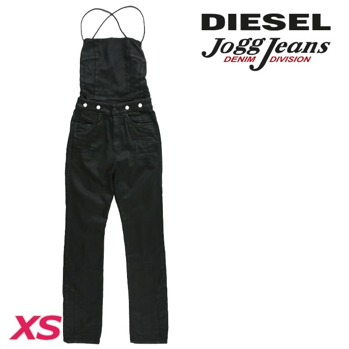 新品・未使用 ディーゼル DIESEL 2way サロペットパンツ レディース コーティング加工 美ストレッチ スウェットデニム ジョグジーンズ D-SLING-SP-NE