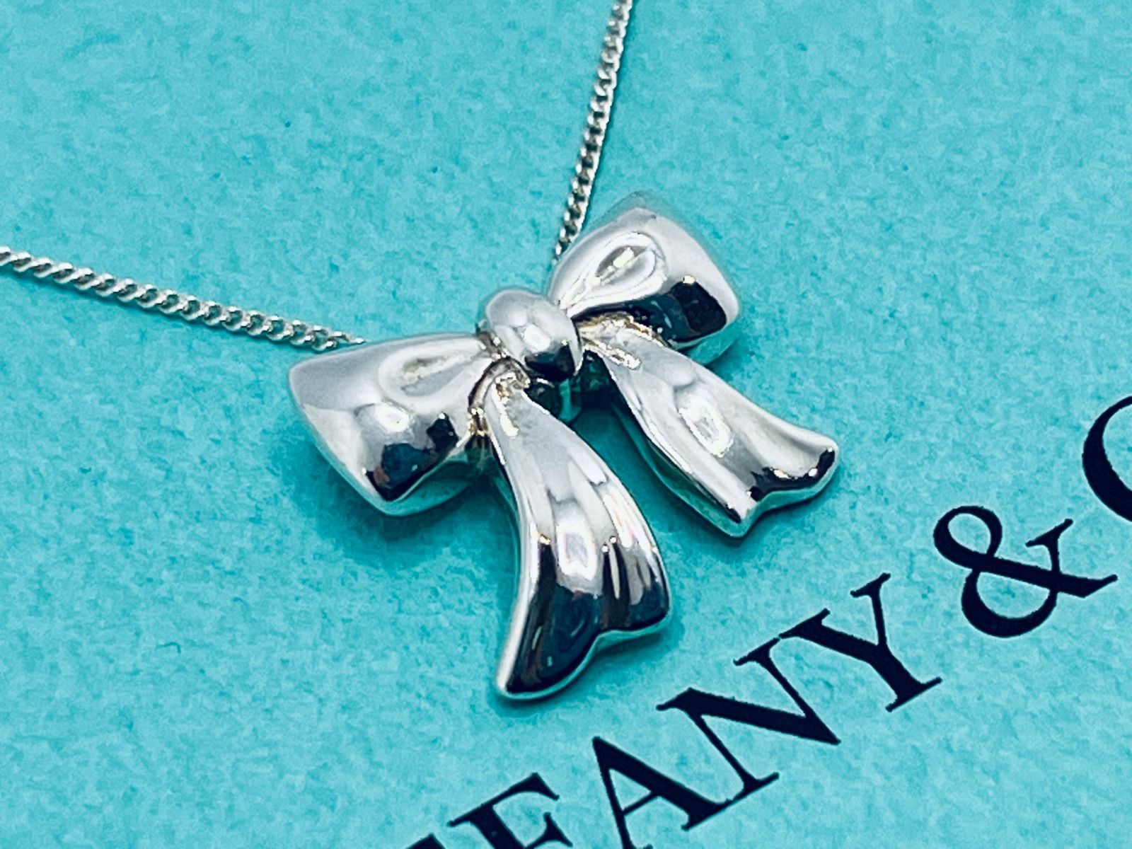 a132 Tiffany&Co. オールド ティファニー 1990 リボン ネックレス