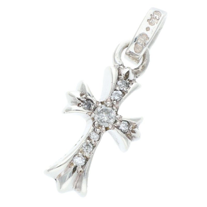 クロムハーツ CRS BBYFAT P DMND A ベイビーファット PAVEダイヤ チャーム シルバーネックレストップ メンズ