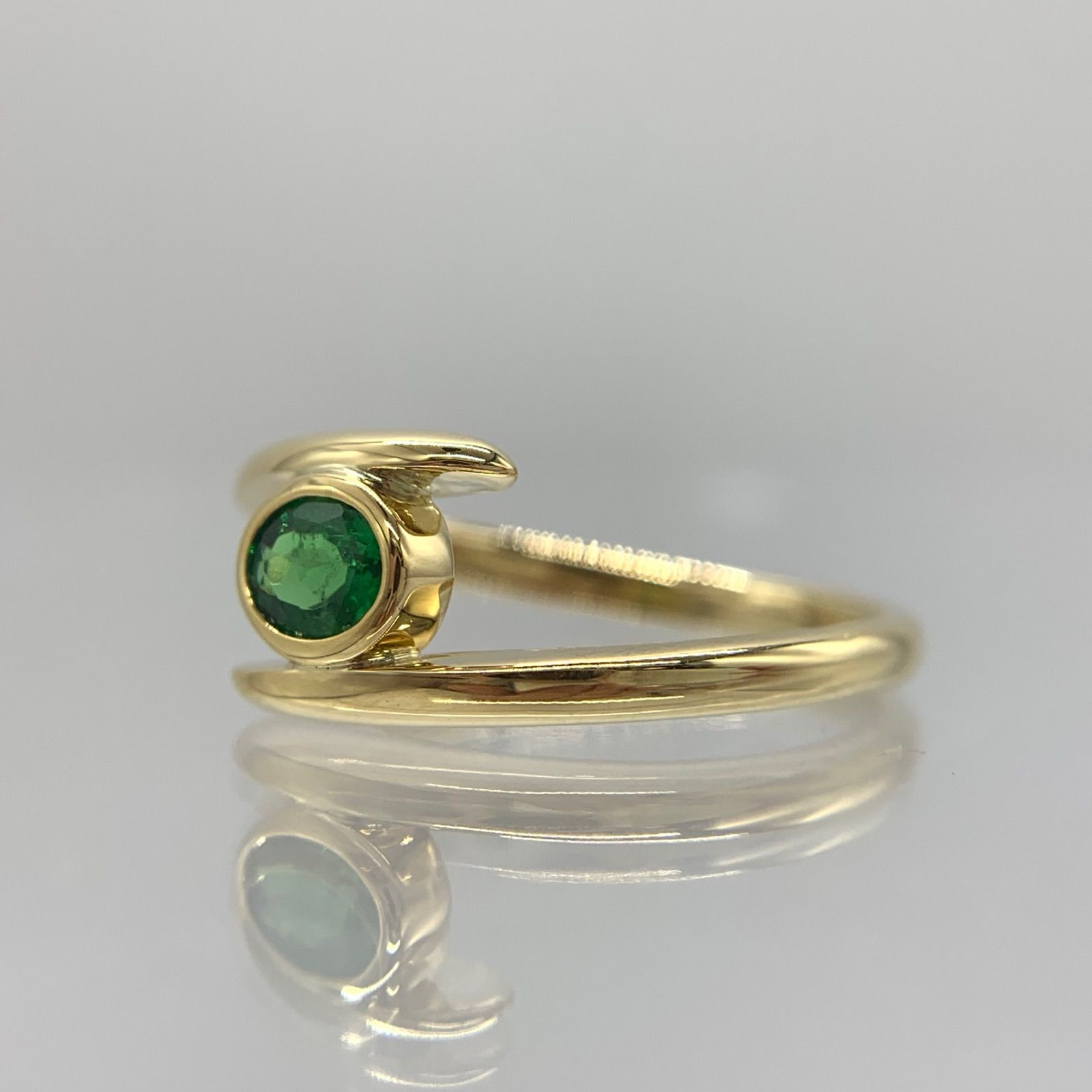 【鑑別付】K18 グリーングロシュラーガーネットリング　11号お直し 鑑別付】K18 グリーングロシュラーガーネットリング11号お直し