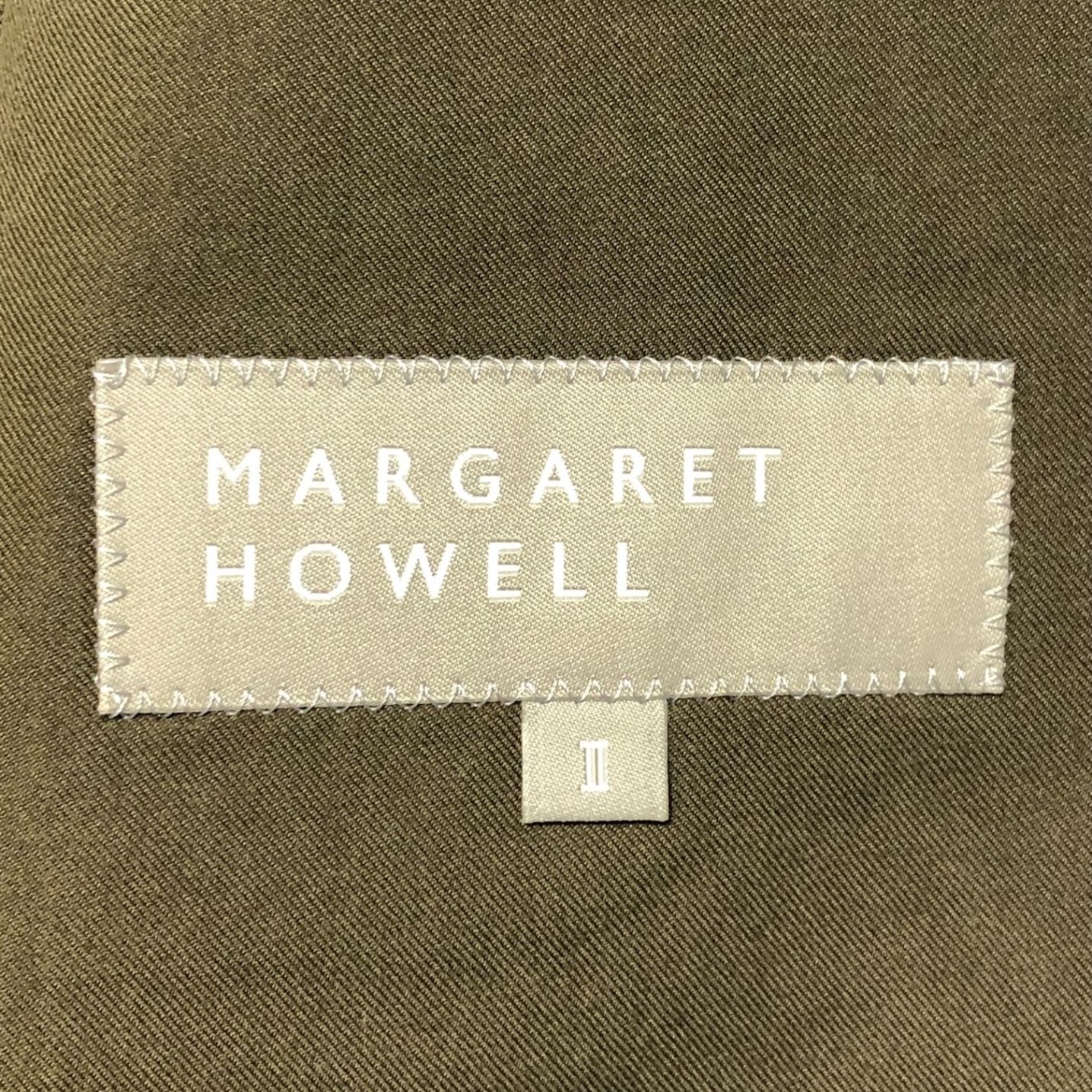 MARGARET HOWELL(マーガレットハウエル) 20SS MATT COTTON TWILL テーラード ジャケット 578-0120603 II(M程度) カーキ