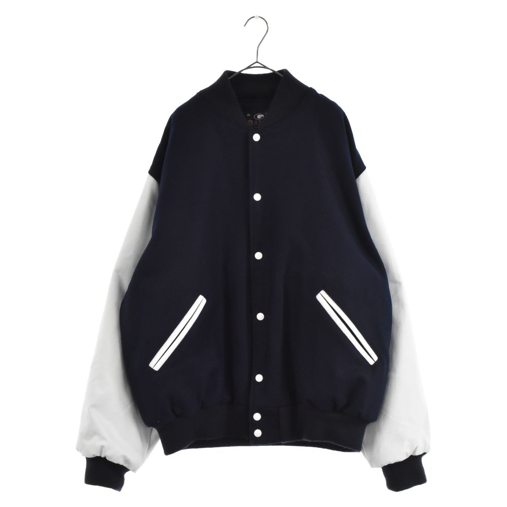 GAME SPORTWEAR (ゲームスポーツウェア) 長谷川昭雄監修 BLUE BLUE KANDA 限定 VARSITY JACKET ネイビー  バーシティジャケット スタジャン ウール/レザー - メルカリ