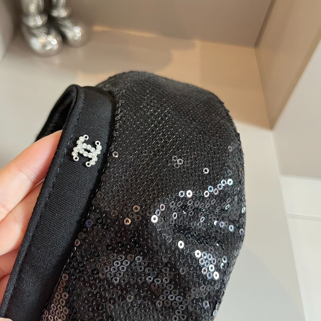 Chanel（シャネル） 珠片入りベレー帽 高級なシャネル風 -WTO