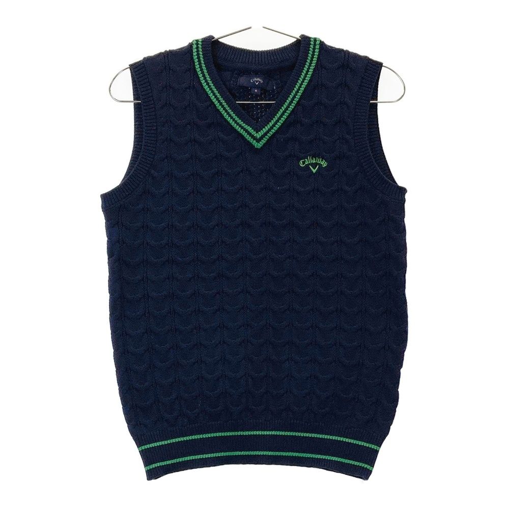 サイズ S CALLAWAY キャロウェイ 2025年モデル Vネック ニットベスト ネイビー系 240101525696 ゴルフウェア レディース ストスト