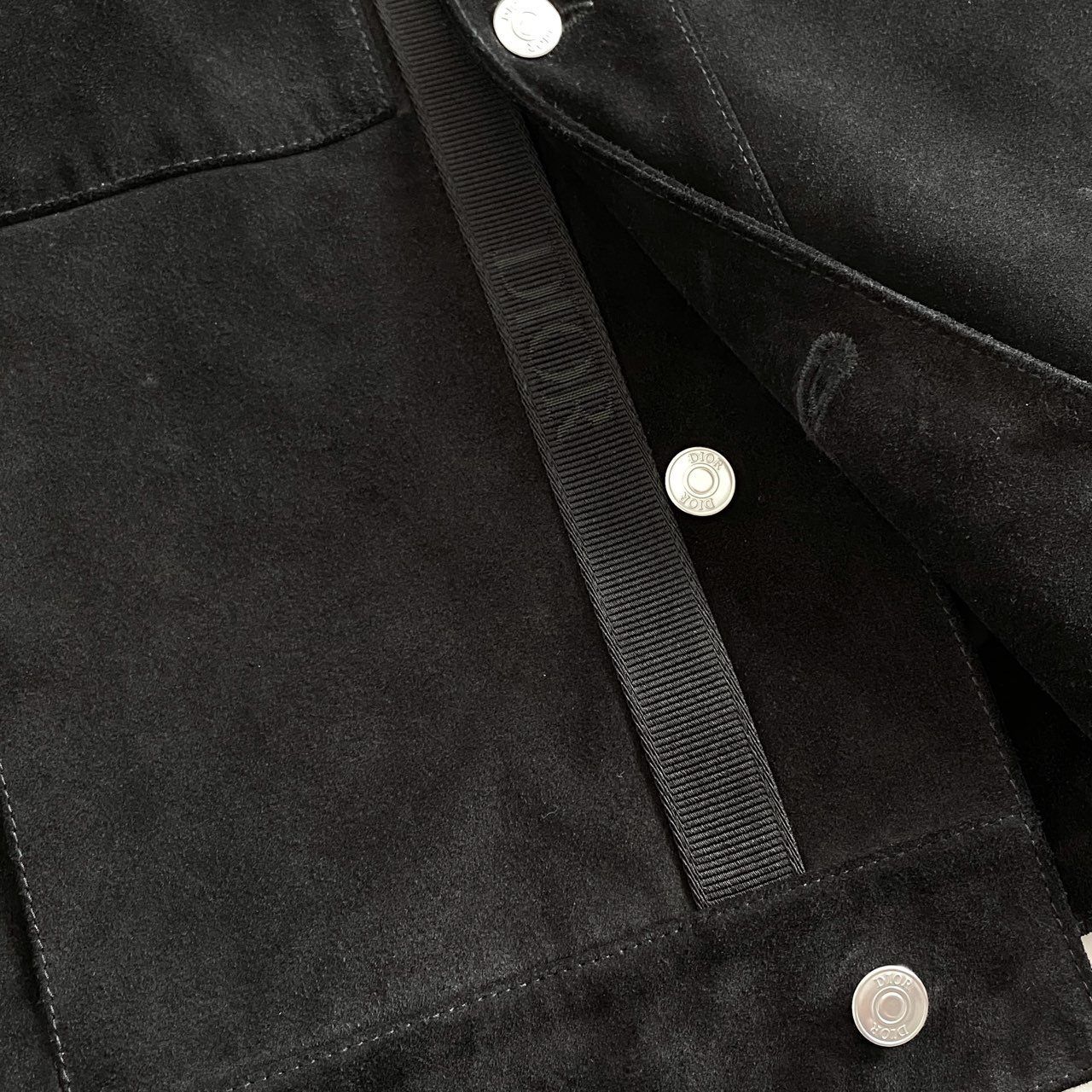 83h13 DIOR HOMME ディオールオム ロゴテープ クラシックレザーボア 