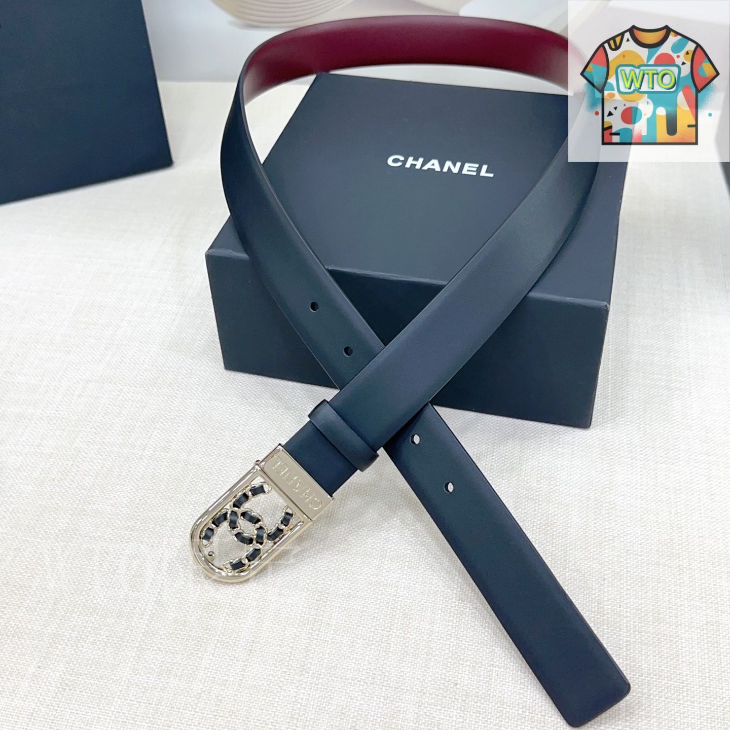 今日特価】Chanel ダブルフェイスレザーベルト-3 - メルカリ