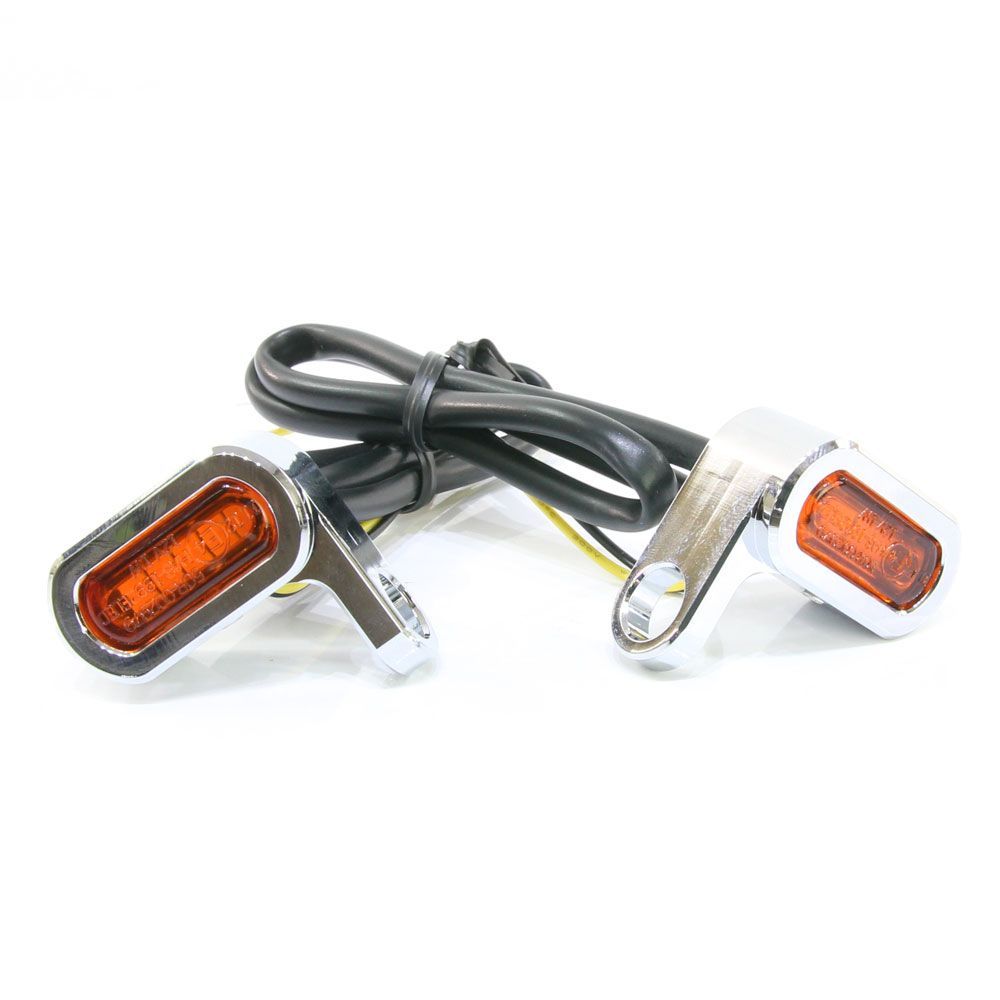超小型 マイクロミニ LED ウインカー EH クロームボディ オレンジレンズ 車検対応 2個セット オレンジ/アンバー発光 - メルカリ