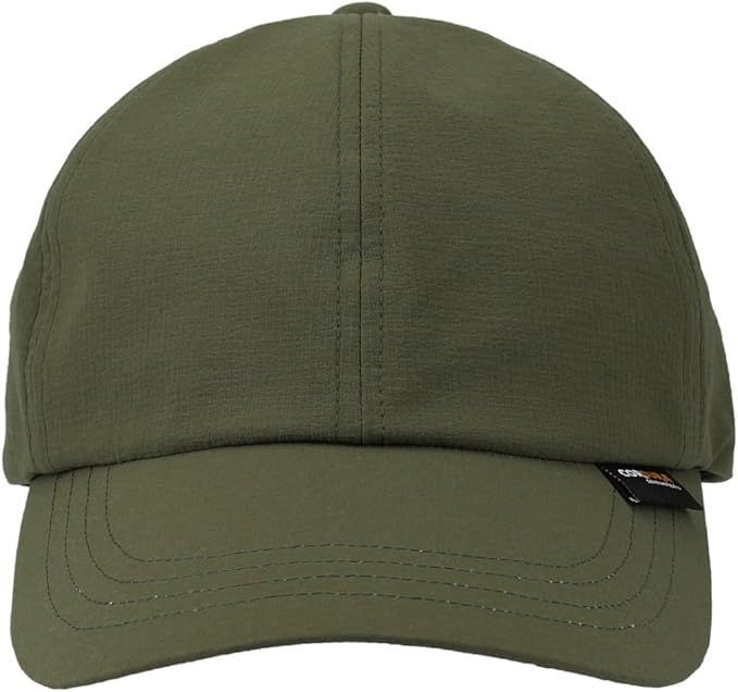 ベーシクエンチ コーデュラ 撥水 Cordura Mini Rip Low Cap 洗える ストレッチ リップ 抗菌 消臭 帽子 メンズ レディース フリーサイズ オリーブ