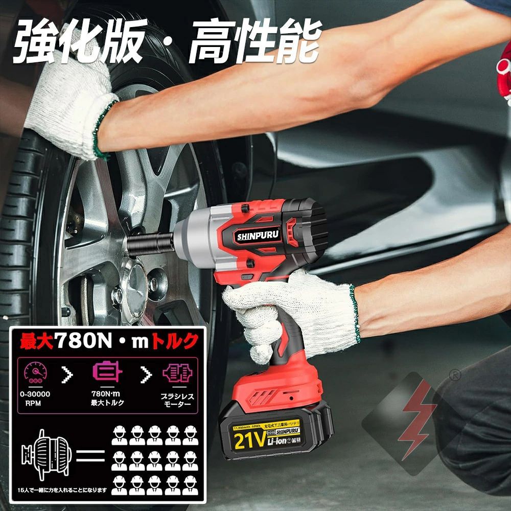 充電式インパクトレンチ ブラシレスモーター