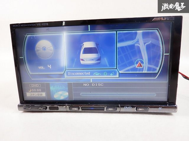 ジャンク】ALPINE アルパイン VIE-X07B HDDナビ カーナビ CD DVD