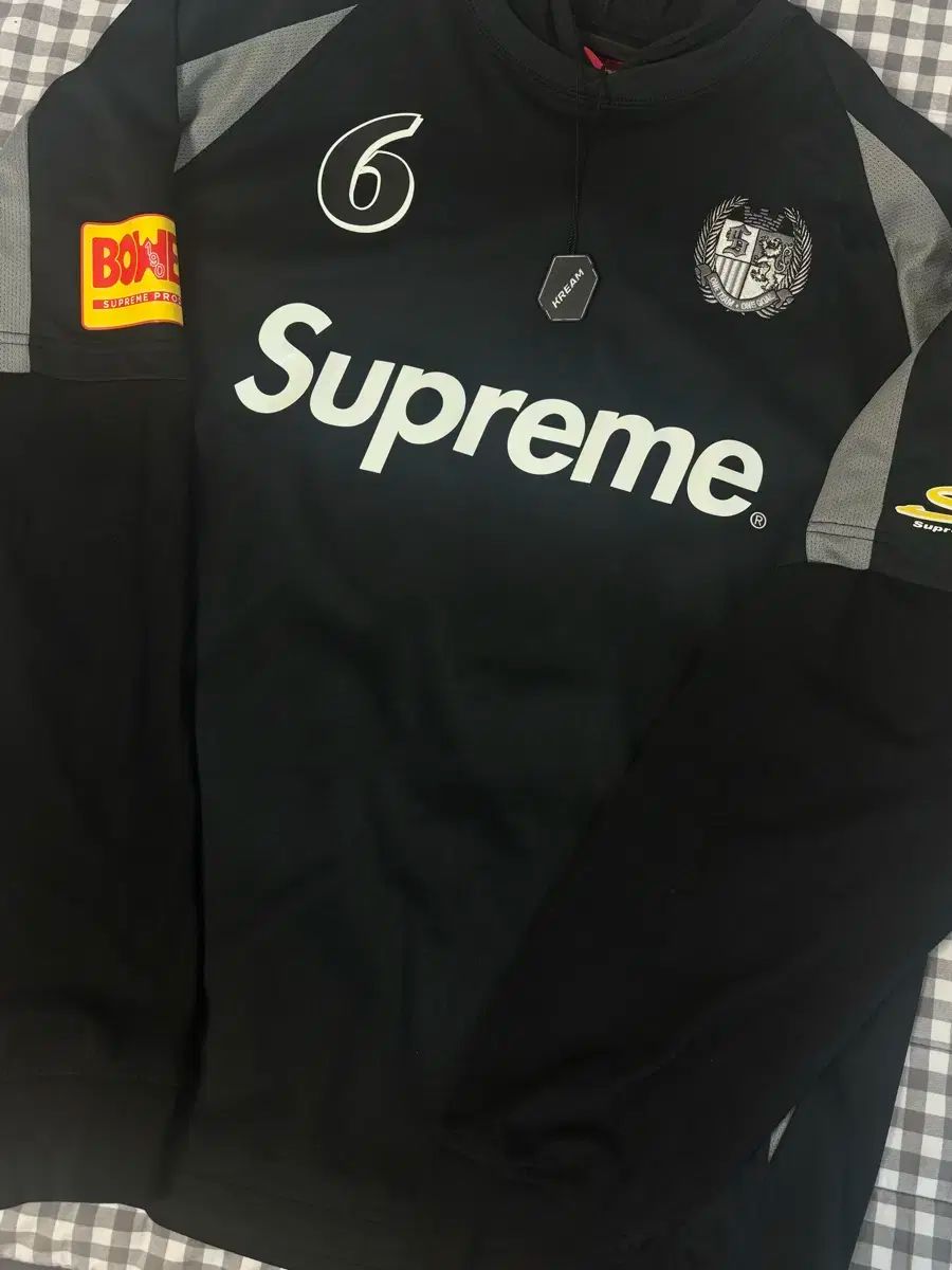 Supreme(シュプリーム) フード サッカー ジャージ 黒 23FW m