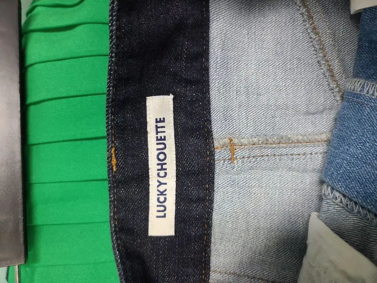 LUCKY CHOUETTE ラッキーシュエトゥ パッチワーク デニム H ライン スカート 36 GULLKHAN_COM