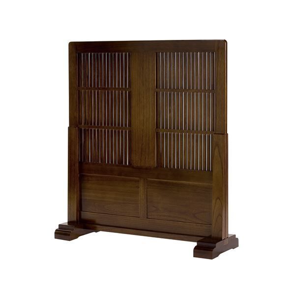 和風衝立 パーテーション 幅900 奥行295 高さ1010 mm 木製 組立品 〔リビング ダイニング 和室 客室 客間〕