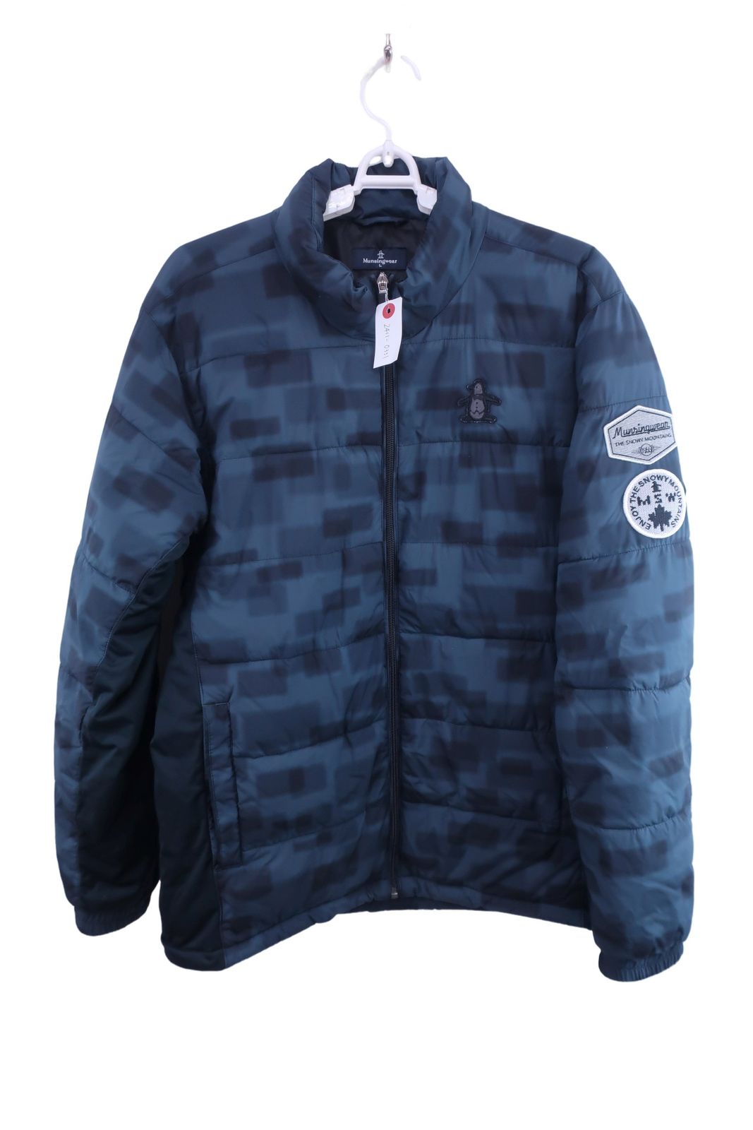 【美品】Munsingwear(マンシングウェア) ダウンジャケット ネイビー メンズ L ゴルフ用品 2411-0331 中古