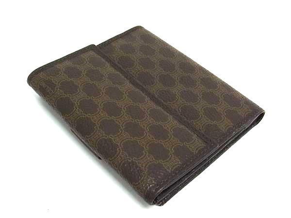 CELINE セリーヌ セール 財布 マカダム柄 二つ折り財布 - ブラウン系