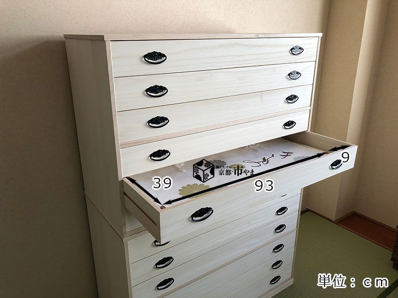 12段桐タンス6段２段重ね