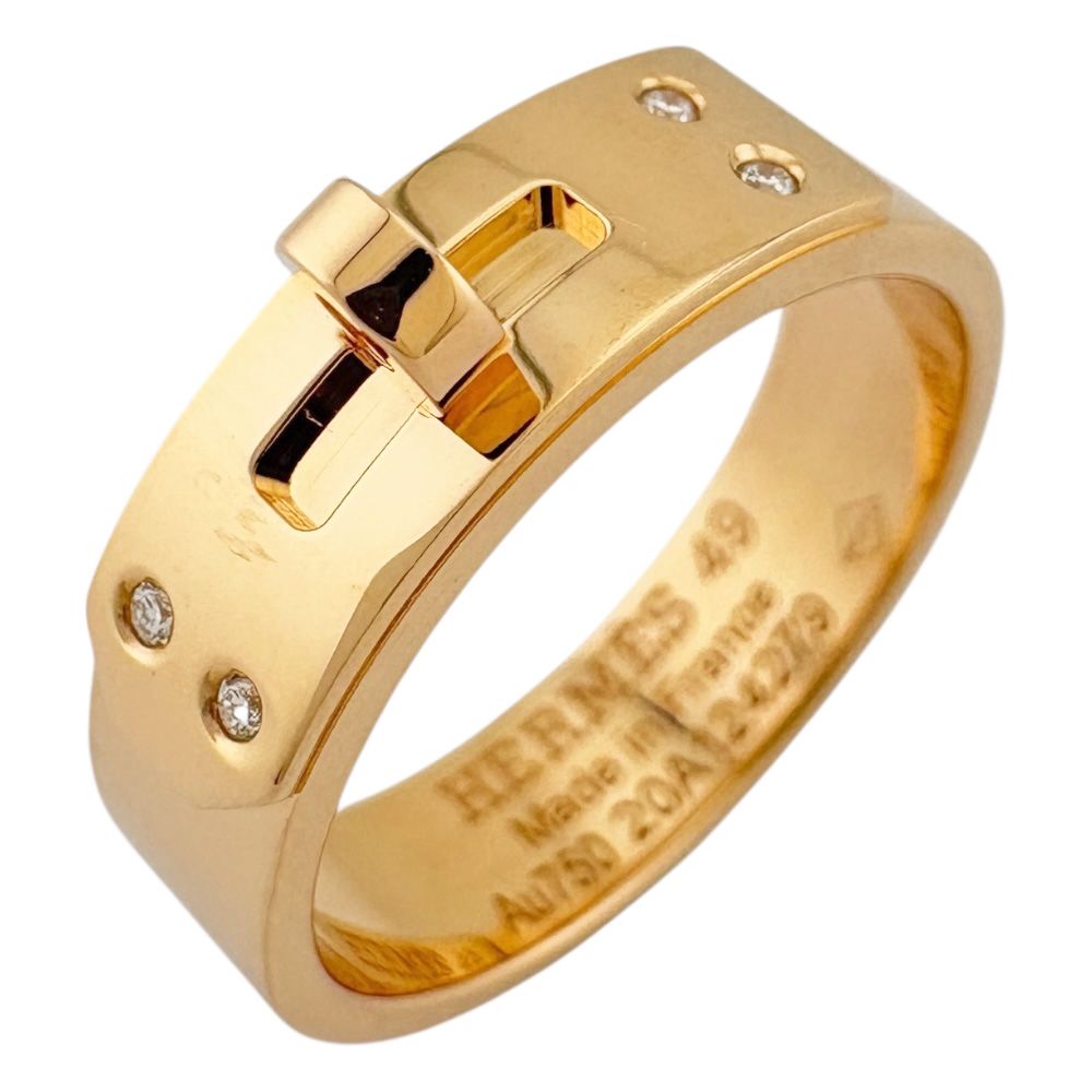 エルメス ケリー リング 指輪 9号 18金 K18ピンクゴールド ダイヤモンド レディース HERMES エルメス