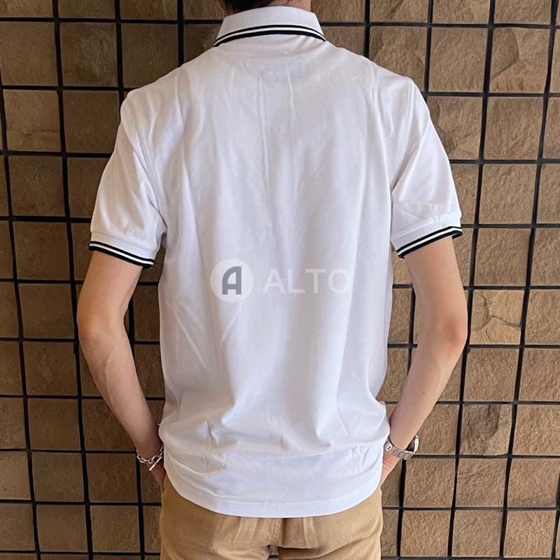 ☆2025春夏新入荷☆FRED PERRY フレッドペリー M3600 ポロシャツ 刺繍入り 半袖 ホワイト メンズ