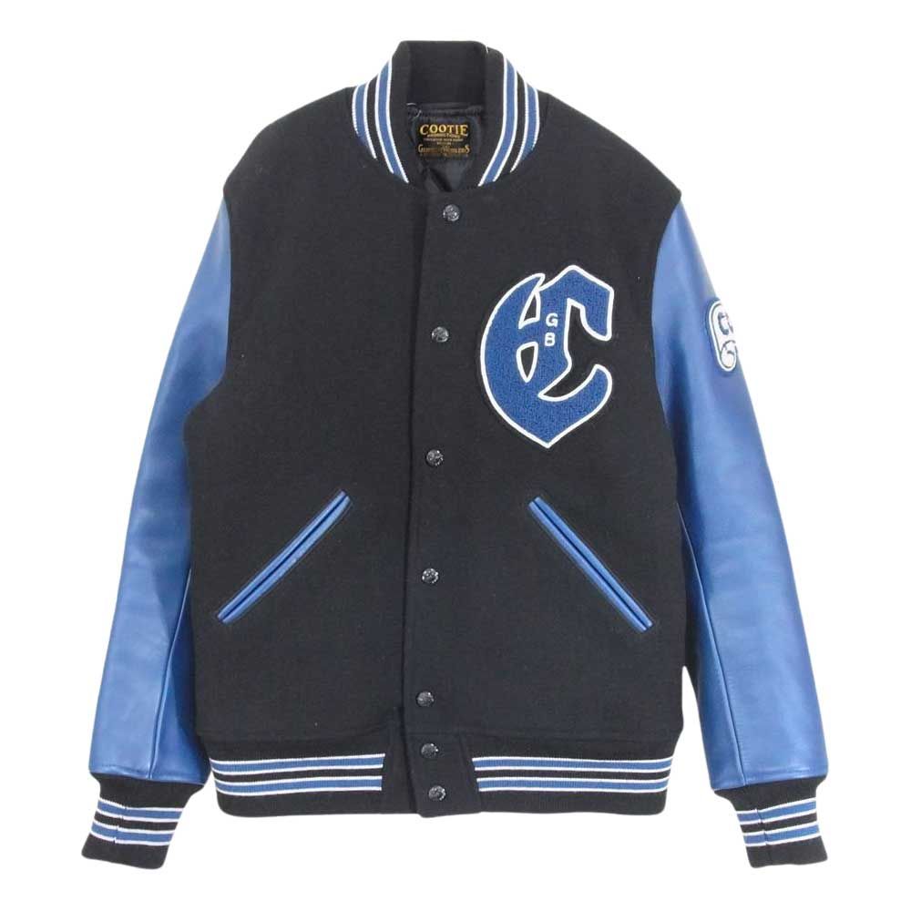 COOTIE クーティー CTE-16A218 1st. PLACE JACKET 袖レザー メルトン スタジャン スタジアム ジャケット ブラック系  M【中古】 - メルカリ