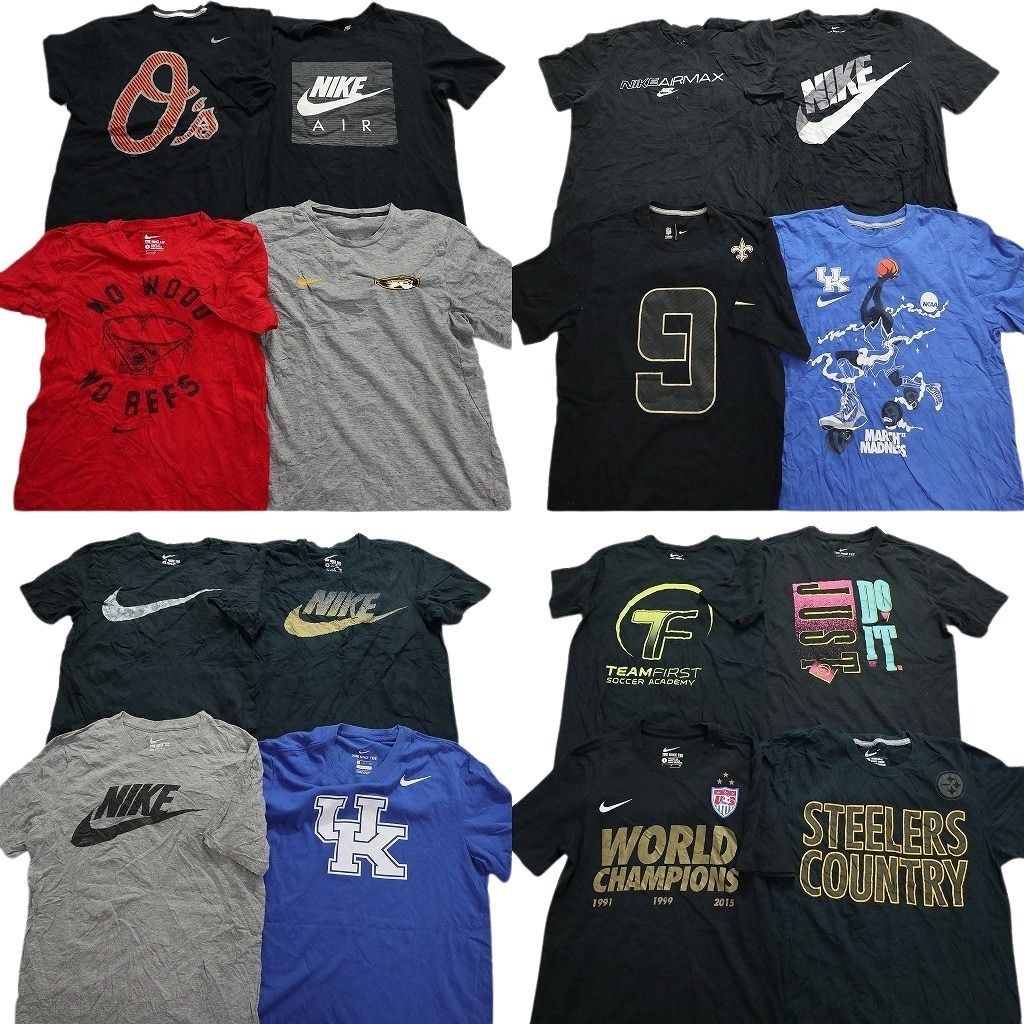 古着卸 まとめ売り ナイキ 半袖Tシャツ 16枚セット (メンズ S ) カラー系 ロゴプリント ワンポイント プロチーム NFL MT3285