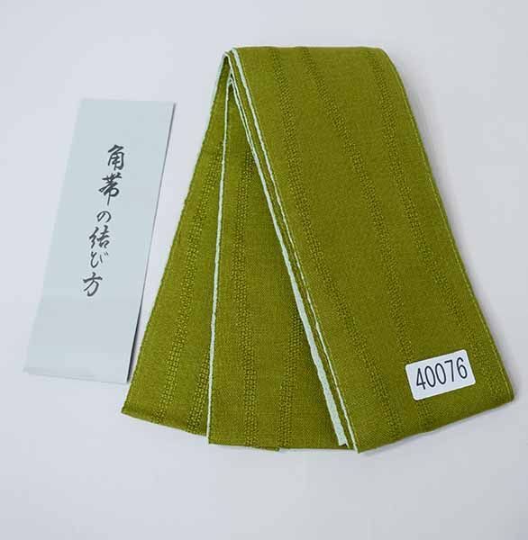角帯 浴衣帯 日本製 麻100% 本麻 男性用 一輪館 抹茶色×ミント リバーシブル 帯結び説明書付 NO40076 - メルカリ
