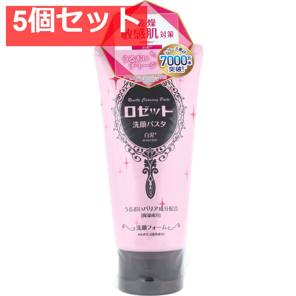 ロゼット洗顔パスタ 白泥 洗顔フォーム 120g 5個セット まとめ売り
