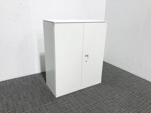 両開き書庫 レクトライン 天板付 スチールキャビネット オカムラ ネオホワイト