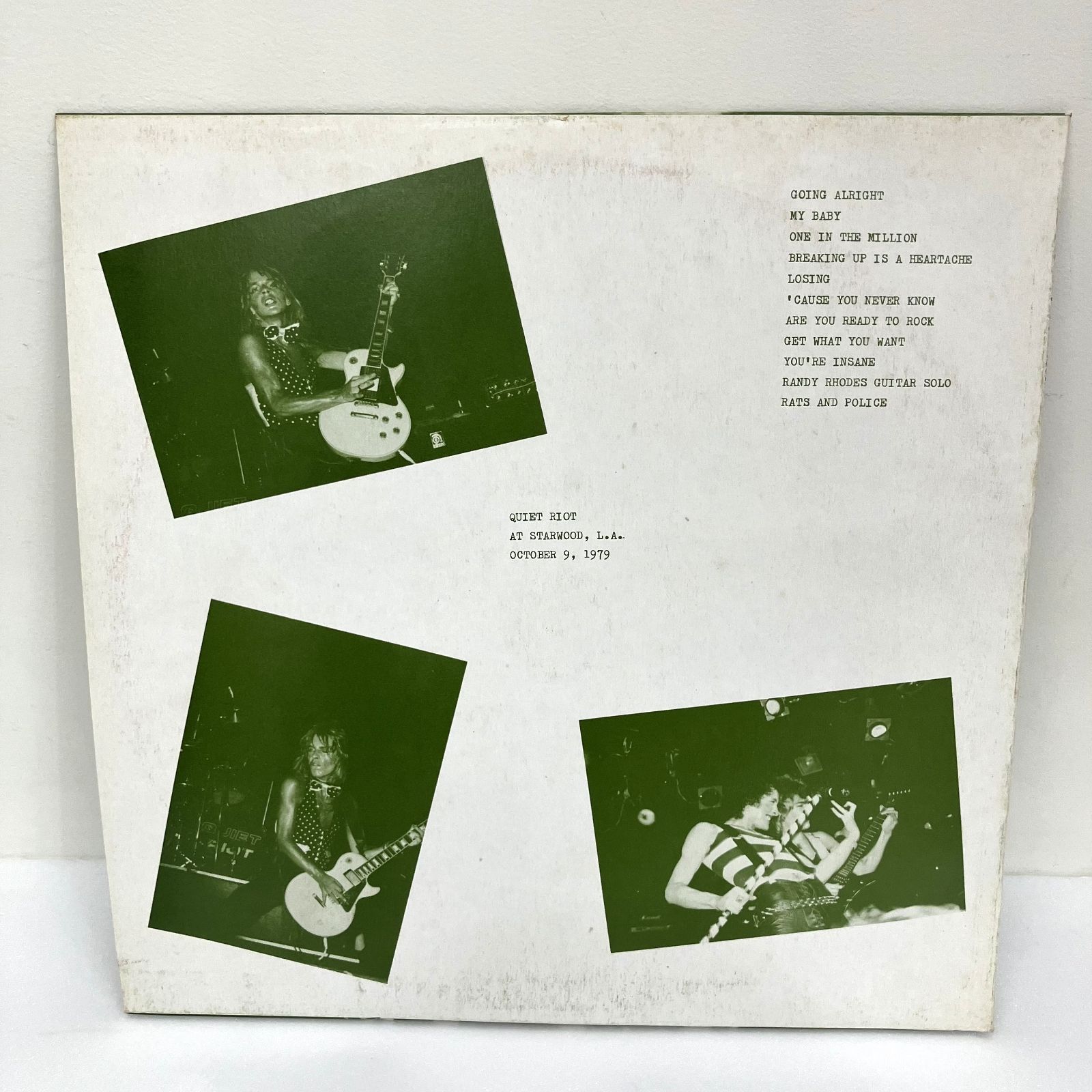 QUIET RIOT Quiet Riot LPレコード　レア盤 希少】12インチ LP レコード ランディローズ Randy Rhoads
