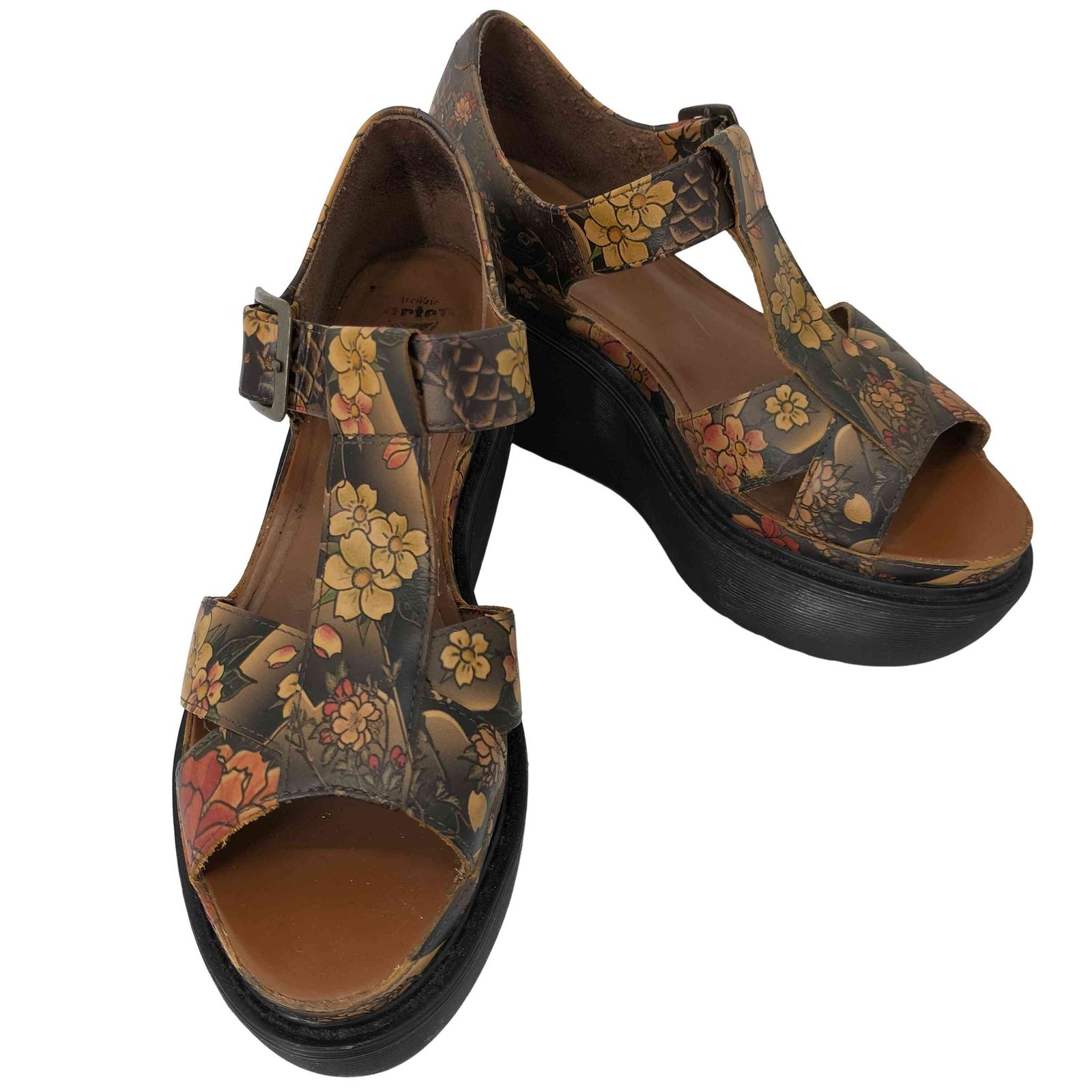 ドクターマーチン Dr.Martens ADAYA 和柄 厚底サンダル レディース EUR 