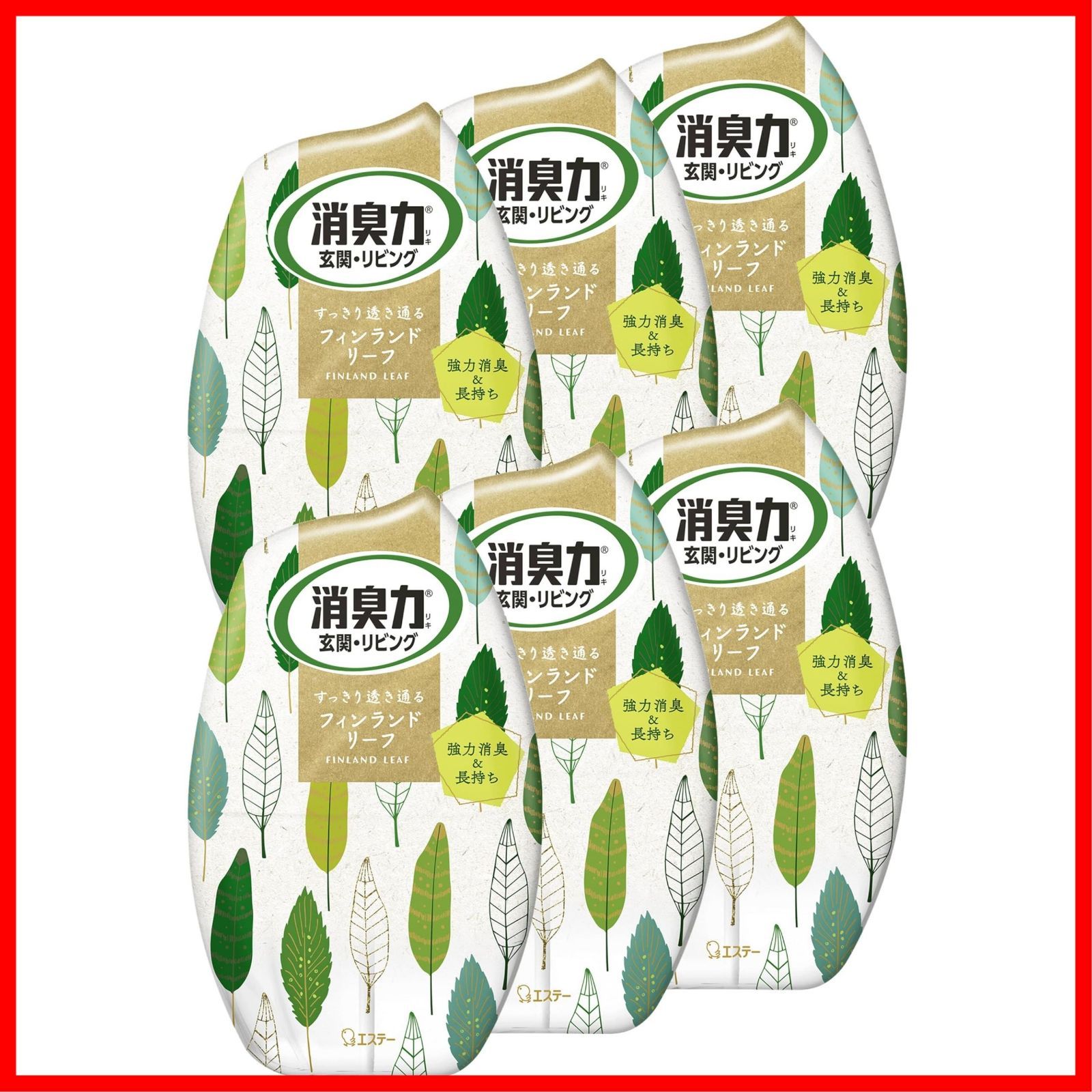 玄関 リビング 部屋用 置き型 北欧 まとめ買い フィンランドリーフ 400mL×6個 お部屋の消臭力 部屋 消臭力 寝室 消臭剤 消臭 芳香剤